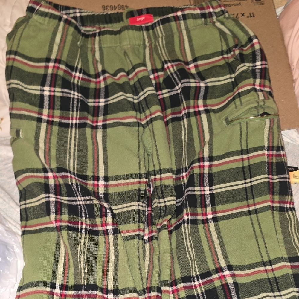 Supreme Green Plaid Pajama Pants